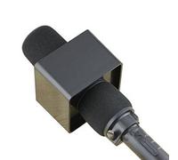 Square Microphone Station Mark for Interview Meeting Speech | Durable ABS plastic square cube shape hole diameter 42mm size 8x8x6cm portable for interviews meetings press