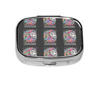 Square Mini Pill Box – Compact Travel Medicine Organizer with 2-Compartment Design, Lightweight & Portable Metal Case for Easy Medication Management