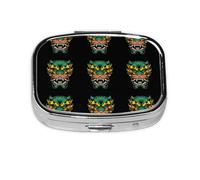 Square Mini Pill Box – Compact Travel Medicine Organizer with 2-Compartment Design, Lightweight & Portable Metal Case for Easy Medication Management