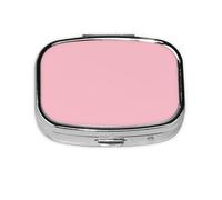 Square Mini Pill Box - Compact Travel Medicine Organizer with 2-Compartment Design, Lightweight & Portable Metal Case for Easy Medication Management
