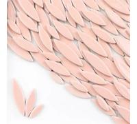 Square Mirror Tiles Sticker， Self Adhesive Mosaic Tiles Ceramic Petal Leaf DIY Multicolor 4mm Thickness 85g(Roze)