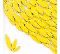 Square Mirror Tiles Sticker， Self Adhesive Mosaic Tiles Ceramic Petal Leaf DIY Multicolor 4mm Thickness 85g(Unique Colour)