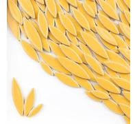 Square Mirror Tiles Sticker， Self Adhesive Mosaic Tiles Ceramic Petal Leaf DIY Multicolor 4mm Thickness 85g(Grey1)