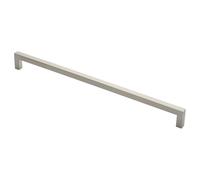 Square Mitred Pull Handle Modern Angular Design with Sharp Corners Durable Metal Hardware for Interiors (Satin Stainless Steel, 600mm Centres)