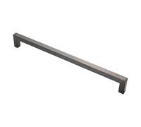 Square Mitred Pull Handle Modern Angular Design with Sharp Corners Durable Metal Hardware for Interiors (Matt Black, 450mm Centres)