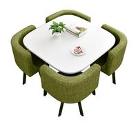 Square Modern Dining Table Set, Office Reception Negotiation Desk and Chair Set, Business Conference Room Coffee Table, for Balcony Library Lounge Coffee Shop, 31.5" L