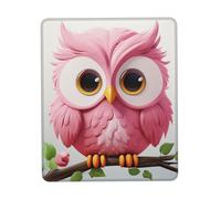 Square Mouse Pad A Pink Owl Mouse Mat with Non-Slip Rubber Base Custom Computer Mouse Pads for Wireless Mouses Laptop Office Desk Accessories Gaming Mousepad 7 x 8.6 in