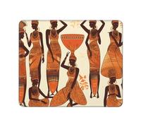 Square Mouse Pad African Tribal Woman Mouse Mat with Non-Slip Rubber Base 10" x 12" Custom Computer Mouse Pads for Wireless Mouses Laptop Office Desk Accessories Gaming Mousepad