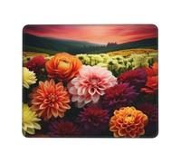 Square Mouse Pad Beautiful Colorful Flowers Mouse Mat with Rubber Base Computer Mouse Pads for Wireless Mouse Non-Slip Mousepad for Laptop Office Desk Accessories Gaming Mousepad 7 x 8.6 in