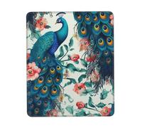 Square Mouse Pad Beautiful Peacock Flowers Mouse Mat with Non-Slip Rubber Base Custom Computer Mouse Pads for Wireless Mouses Laptop Office Desk Accessories Gaming Mousepad 7 x 8.6 in