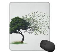 Square Mouse Pad Big Tree Blowing in The Wind Mouse Mat with Rubber Base 10 x 12 inch Computer Mouse Pads for Wireless Mouse Non-Slip Mousepad for Laptop Office Desk Accessories Gaming Mousepad
