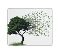 Square Mouse Pad Big Tree Blowing in The Wind Mouse Mat with Rubber Base Computer Mouse Pads for Wireless Mouse Non-Slip Mousepad for Laptop Office Desk Accessories Gaming Mousepad 7 x 8.6 in