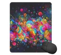 Square Mouse Pad Bright Beautiful Colorful Art Mouse Mat with Rubber Base 10 x 12 inch Computer Mouse Pads for Wireless Mouse Non-Slip Mousepad for Laptop Office Desk Accessories Gaming Mousepad