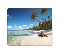 Square Mouse Pad Coconut Palm Beach Mouse Mat with Rubber Base Computer Mouse Pads for Wireless Mouse Non-Slip Mousepad for Laptop Office Desk Accessories Gaming Mousepad 10 x 12 inch