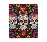 Square Mouse Pad Colorful Flower Skulls Mouse Mat with Non-Slip Rubber Base Custom Computer Mouse Pads for Wireless Mouses Laptop Office Desk Accessories Gaming Mousepad 8.3 x 10.3 in