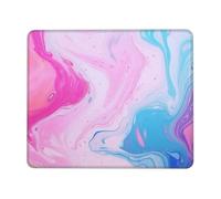 Square Mouse Pad Colorful Marble Pastel Blue Purple Mouse Mat with Rubber Base Computer Mouse Pads for Wireless Mouse Non-Slip Mousepad for Laptop Office Desk Accessories Gaming Mousepad 8.3 x 10.3 in