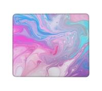 Square Mouse Pad Colorful Marble Pastel Blue Purple Mouse Mat with Rubber Base Computer Mouse Pads for Wireless Mouse Non-Slip Mousepad for Laptop Office Desk Accessories Gaming Mousepad 7.9 x 9.5 in