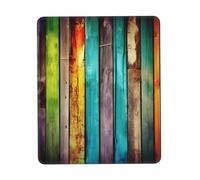 Square Mouse Pad Colorful Wooden Boards Mouse Mat with Non-Slip Rubber Base Custom Computer Mouse Pads for Wireless Mouses Laptop Office Desk Accessories Gaming Mousepad 7.9 x 9.5 in