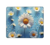 Square Mouse Pad Cute Daisy Mouse Mat with Non-Slip Rubber Base Custom Computer Mouse Pads for Wireless Mouses Laptop Office Desk Accessories Gaming Mousepad 10 x 12 inch