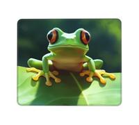 Square Mouse Pad Cute Frog Mouse Mat with Rubber Base Computer Mouse Pads for Wireless Mouse Non-Slip Mousepad for Laptop Office Desk Accessories Gaming Mousepad 7 x 8.6 in