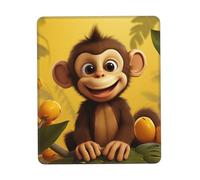 Square Mouse Pad Cute Funny Monkey Banana Mouse Mat with Non-Slip Rubber Base Custom Computer Mouse Pads for Wireless Mouses Laptop Office Desk Accessories Gaming Mousepad 7.9 x 9.5 in