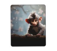 Square Mouse Pad Cute Monkey Mouse Mat with Non-Slip Rubber Base Custom Computer Mouse Pads for Wireless Mouses Laptop Office Desk Accessories Gaming Mousepad 8.3 x 10.3 in