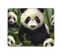 Square Mouse Pad Cute Panda Mouse Mat with Rubber Base Computer Mouse Pads for Wireless Mouse Non-Slip Mousepad for Laptop Office Desk Accessories Gaming Mousepad 8.3 x 10.3 in