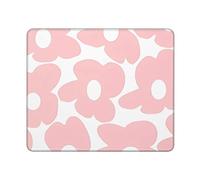 Square Mouse Pad Cute Pink Flower Mouse Pads Aesthetic for Desk with Non-Slip Rubber Base Small Office Computer Mousepad for Wireless Mouse Home Office Decor Desk Accessories,11.8"x9.8", Retro Pink