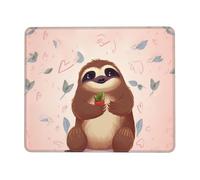 Square Mouse Pad Cute Sloth Mouse Mat with Rubber Base Computer Mouse Pads for Wireless Mouse Non-Slip Mousepad for Laptop Office Desk Accessories Gaming Mousepad 7.9 x 9.5 in
