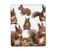 Square Mouse Pad Cute Squirrels Mouse Mat with Non-Slip Rubber Base Custom Computer Mouse Pads for Wireless Mouses Laptop Office Desk Accessories Gaming Mousepad 7.9 x 9.5 in