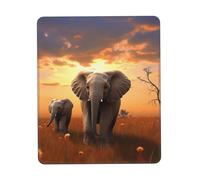 Square Mouse Pad Cute Wild Elephant Mouse Mat with Non-Slip Rubber Base Custom Computer Mouse Pads for Wireless Mouses Laptop Office Desk Accessories Gaming Mousepad 10 x 12 inch
