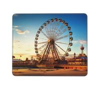 Square Mouse Pad Ferris Wheel Mouse Mat with Rubber Base Computer Mouse Pads for Wireless Mouse Non-Slip Mousepad for Laptop Office Desk Accessories Gaming Mousepad 8.3 x 10.3 in