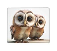 Square Mouse Pad Funny Owl Mouse Mat with Rubber Base Computer Mouse Pads for Wireless Mouse Non-Slip Mousepad for Laptop Office Desk Accessories Gaming Mousepad 7 x 8.6 in