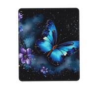 Square Mouse Pad Galaxy Blue Butterfly Mouse Mat with Non-Slip Rubber Base Custom Computer Mouse Pads for Wireless Mouses Laptop Office Desk Accessories Gaming Mousepad 7.9 x 9.5 in