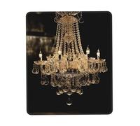 Square Mouse Pad Gorgeous Crystal Chandelier Mouse Mat with Non-Slip Rubber Base Custom Computer Mouse Pads for Wireless Mouses Laptop Office Desk Accessories Gaming Mousepad 7 x 8.6 in