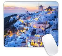 Square Mouse Pad Greek Architecture,Gaming Mouse Pads for Desk,Soft Computer Waterproof Non-Slip Mouse Mat