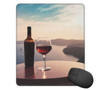 Square Mouse Pad Greek Wine Mouse Mat with Rubber Base 10 x 12 inch Computer Mouse Pads for Wireless Mouse Non-Slip Mousepad for Laptop Office Desk Accessories Gaming Mousepad