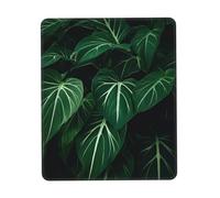 Square Mouse Pad Green Long Leaves Mouse Mat with Non-Slip Rubber Base Custom Computer Mouse Pads for Wireless Mouses Laptop Office Desk Accessories Gaming Mousepad 8.3 x 10.3 in