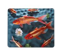 Square Mouse Pad Japanese Red carp Mouse Mat with Rubber Base Computer Mouse Pads for Wireless Mouse Non-Slip Mousepad for Laptop Office Desk Accessories Gaming Mousepad 10 x 12 inch