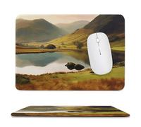 Square Mouse Pad Lake District National Park Mouse Pad for Office Premium-Textured Mouse Mat Washable Mousepads Non-Slip Rubber Base Small Mousepad 7.9"x9.4"