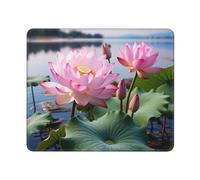 Square Mouse Pad Lakeside Flowers Mouse Mat with Non-Slip Rubber Base 10" x 12" Custom Computer Mouse Pads for Wireless Mouses Laptop Office Desk Accessories Gaming Mousepad