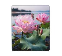 Square Mouse Pad Lakeside Flowers Mouse Mat with Non-Slip Rubber Base Custom Computer Mouse Pads for Wireless Mouses Laptop Office Desk Accessories Gaming Mousepad 7.9 x 9.5 in