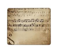Square Mouse Pad Music Notes on Old Paper Mouse Mat with Rubber Base Computer Mouse Pads for Wireless Mouse Non-Slip Mousepad for Laptop Office Desk Accessories Gaming Mousepad 10 x 12 inch