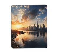 Square Mouse Pad New York in The Sunset Mouse Mat with Non-Slip Rubber Base Custom Computer Mouse Pads for Wireless Mouses Laptop Office Desk Accessories Gaming Mousepad 7 x 8.6 in