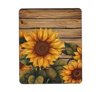 Square Mouse Pad Paint Wooden Board Sunflower Mouse Mat with Non-Slip Rubber Base Custom Computer Mouse Pads for Wireless Mouses Laptop Office Desk Accessories Gaming Mousepad 10 x 12 inch