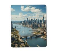 Square Mouse Pad Penthouse View Over New York Manhattan Mouse Mat with Non-Slip Rubber Base Custom Computer Mouse Pads for Wireless Mouses Laptop Office Desk Accessories Gaming Mousepad 10 x 12 inch