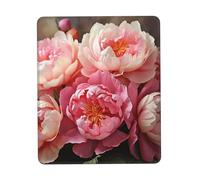 Square Mouse Pad Peony Flowers Blossom Mouse Mat with Non-Slip Rubber Base Custom Computer Mouse Pads for Wireless Mouses Laptop Office Desk Accessories Gaming Mousepad 7 x 8.6 in