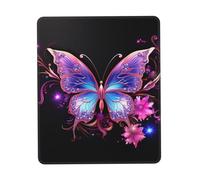 Square Mouse Pad Pink Purple Butterfly Mouse Mat with Non-Slip Rubber Base Custom Computer Mouse Pads for Wireless Mouses Laptop Office Desk Accessories Gaming Mousepad 10 x 12 inch