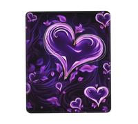 Square Mouse Pad Purple Love Mouse Mat with Non-Slip Rubber Base Custom Computer Mouse Pads for Wireless Mouses Laptop Office Desk Accessories Gaming Mousepad 7 x 8.6 in