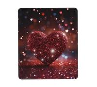 Square Mouse Pad Red Glitter Heart Mouse Mat with Non-Slip Rubber Base Custom Computer Mouse Pads for Wireless Mouses Laptop Office Desk Accessories Gaming Mousepad 8.3 x 10.3 in